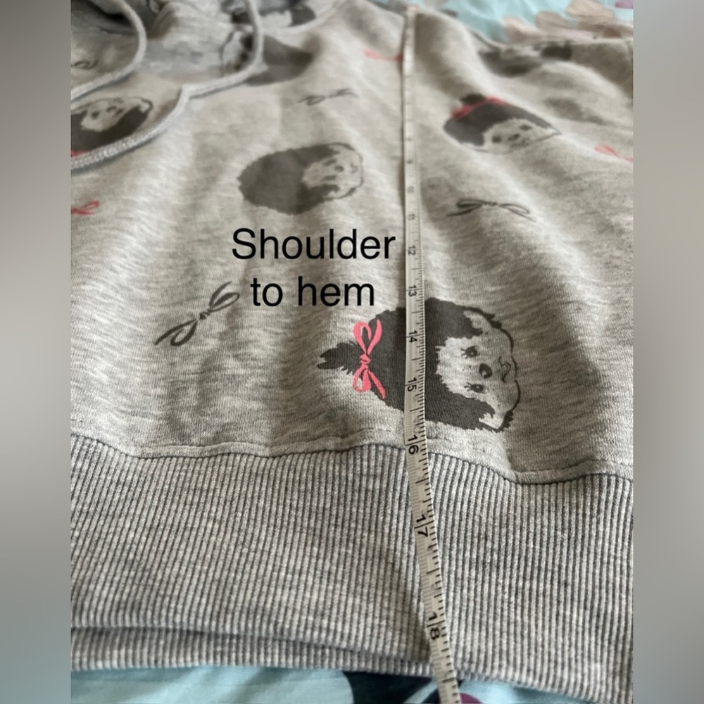 Monchhichi Women’s Grey Cropped Oversized Hoodie - Picture 6 of 10